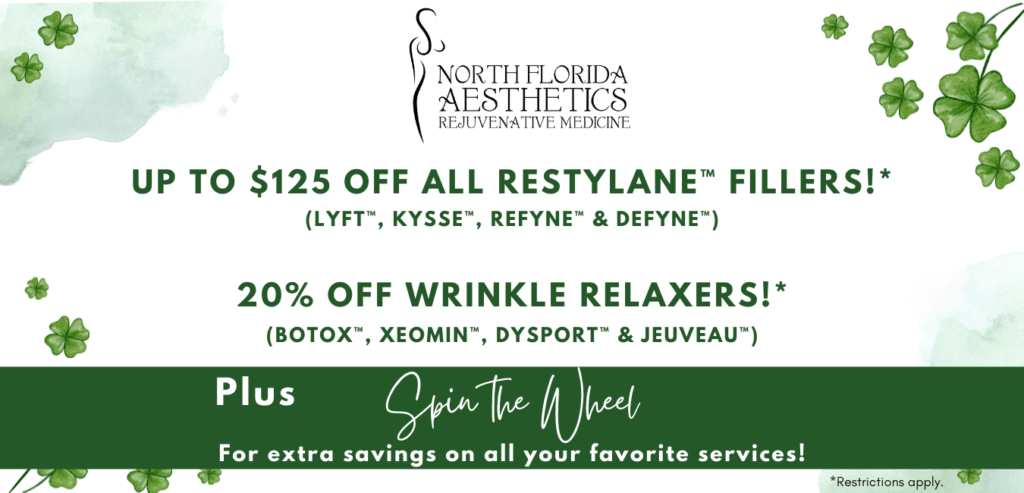It’s Your Lucky Day! Save Big on Wrinkle Relaxers, Fillers, and More in March!🤩